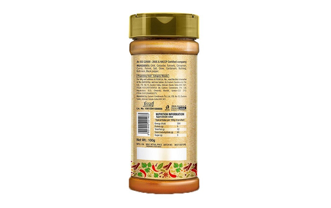 Eastern Spice Blend Patiala Mutton Masala   Plastic Bottle  100 grams